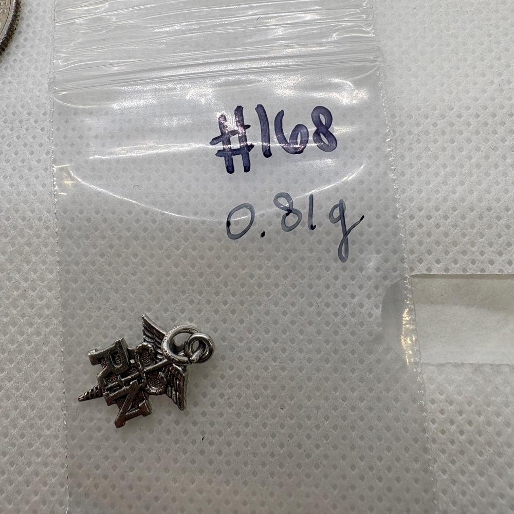 Vintage Sterling Silver RN Nurse Caduceus Charm Pendant Medical Jewelry 0.81g - Picture 6 of 6